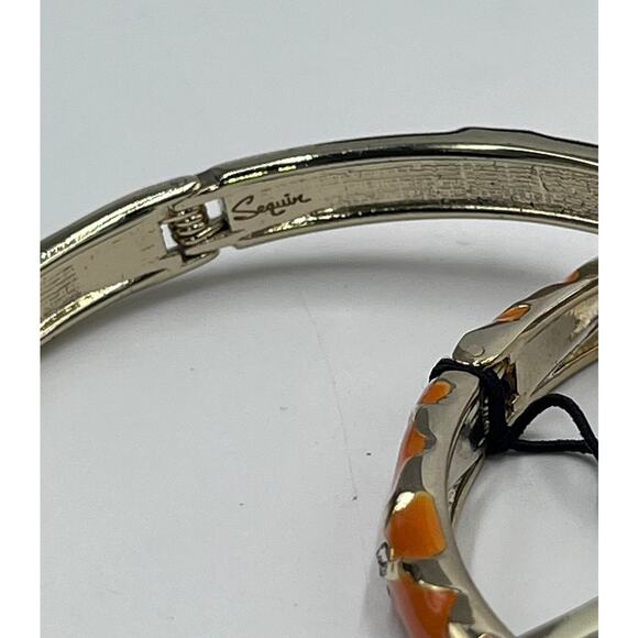 Sequin Vintage Deadstock New with and Without Tags Orange Bangle
Bracelet Set - Picture 4 of 6